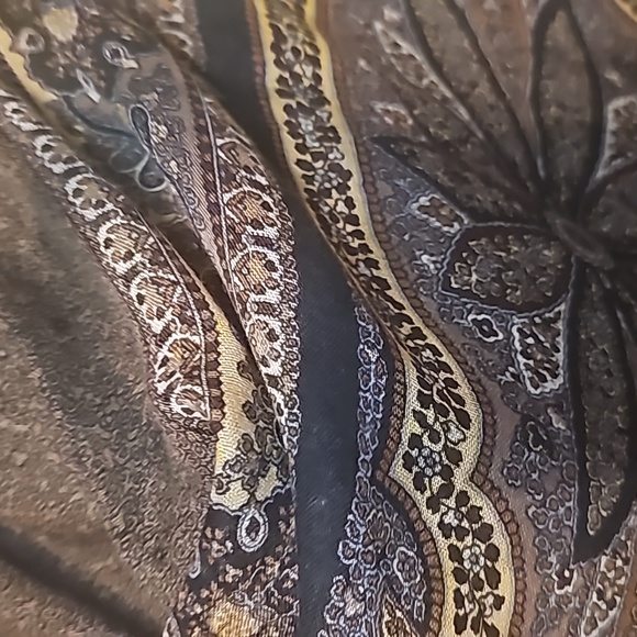 MANTERO Italian cashmere and silk   vintage paisley challis shawl 1980s - Picture 7 of 8